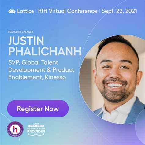 Lattice RfH Virtual Conference 2021 — Featured Speaker Justin Phalichanh